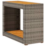vidaXL Table d'appoint de jardin dessus en bois gris 100x40x75 cm