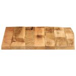 vidaXL Dessus de table 80x80x2 5 cm bord vif bois massif manguier brut