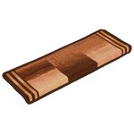 vidaXL Tapis d'escalier autocollants 15 Pièces 65x21x4 cm Marron