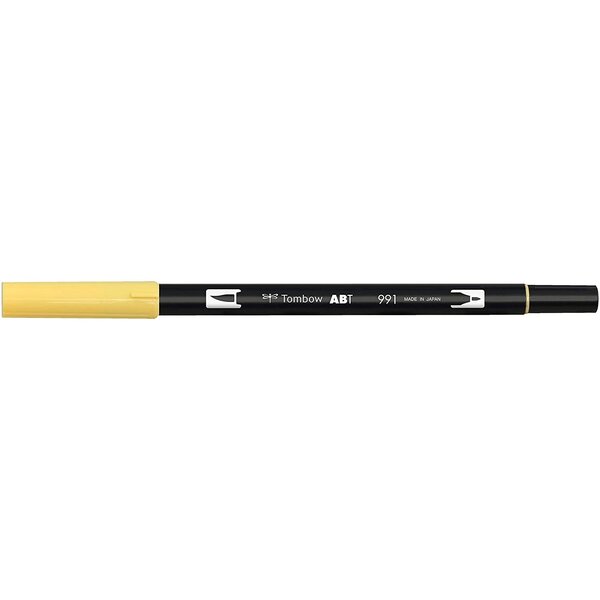 Feutre dessin double pointe abt dual brush pen 991 ocre clair tombow