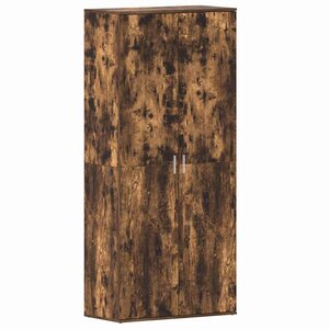 vidaXL Cabinet à chaussures avec étagère Chêne fumé 80 x 39 x 178 cm