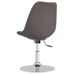 vidaXL Chaises pivotantes à manger lot de 4 Gris foncé Tissu