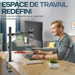 ACROPAQ Support Écran PC 13" à 32"- Bras Ecran Universel- Rotation 360°- Rehauseur ecran- Montage Rapide Épaisseur 10-88mm