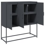 vidaXL Buffet haut anthracite 100 5x39x107 cm acier