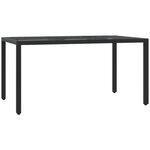 vidaXL Ensemble à manger de jardin coussins 5Pièces Noir Résine tressée