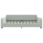 vidaXL Lit de repos sans matelas gris clair 90x190 cm velours
