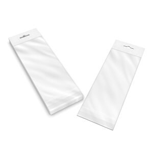 Lot de 100 230x95 mm sac transparent cellophane avec dispositif d'accrochage en rayon - 100