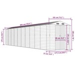 vidaXL Abri de jardin gris clair 191x895x198 cm acier galvanisé