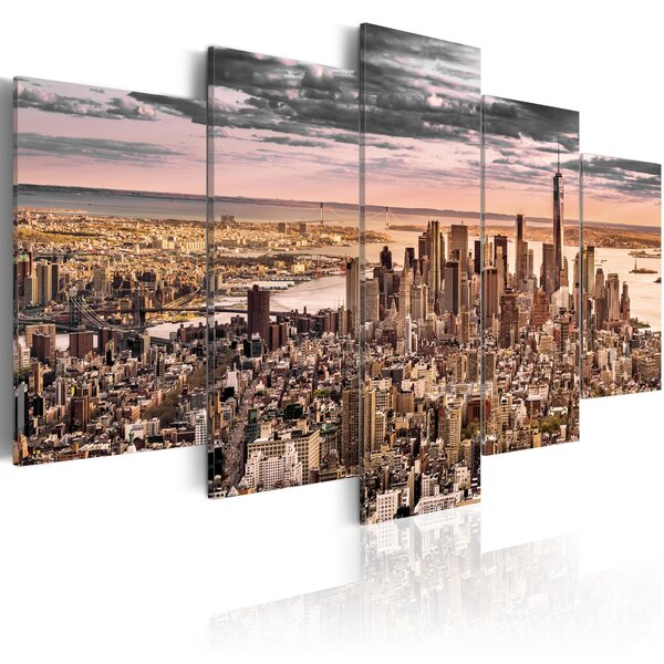 Tableau - new york city: morning sky l x h en cm 200x100