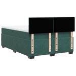 vidaXL Sommier à lattes de lit et matelas Vert foncé 160x200cm Velours