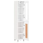 vidaXL Buffet haut Blanc 34 5x34x180 cm Bois d'ingénierie
