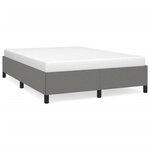 vidaXL Cadre de lit sans matelas gris foncé 140x200 cm tissu