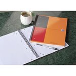 NOTEBOOK A4+ spiralé 160 pages lignée 6 mm orange OXFORD