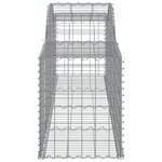 vidaXL Panier de gabions arqué 300x50x60/80 cm Fer galvanisé