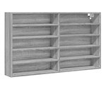 vidaXL Armoire à vitrine sonoma gris 100x15x58 cm bois d'ingénierie
