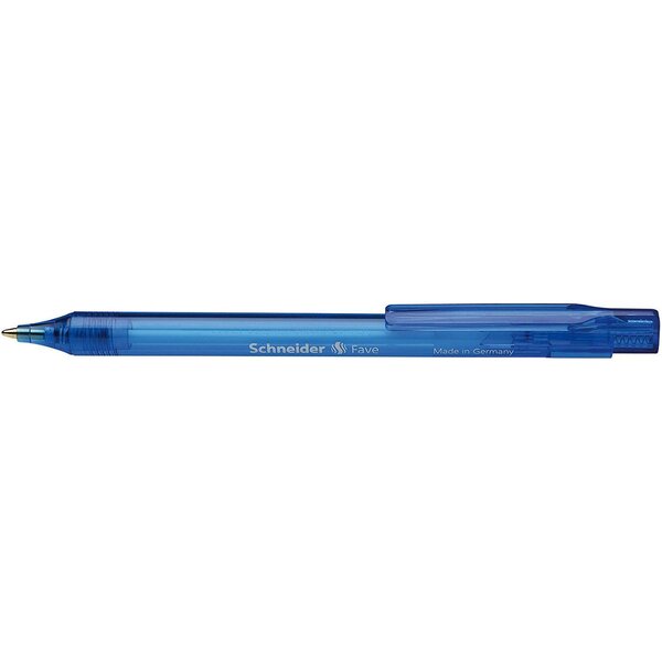 Stylo à bille fave bleu pte moyenne bleu x 50 schneider