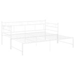 vidaXL Cadre de canapé-lit extensible blanc métal 90x200 cm