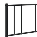 vidaXL Cadre de lit métal avec tête de lit noir 140x190 cm