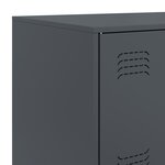 vidaXL Buffet anthracite 67x39x107 cm acier
