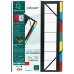 Trieur Rigide Ordonator Dos Extensible 7 Compartiments Noir - Noir - X 6 - Exacompta