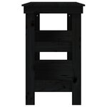 vidaXL Banc de travail Noir 110 5x50x80 cm Bois de pin massif
