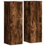 vidaXL Supports pour plantes 2 Pièces chêne fumé bois d'ingénierie