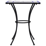 vidaXL Mobilier de bistro 3 Pièces mosaïque Carreau céramique Bleu Blanc