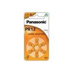 6 piles pour appareil auditif Zinc-Air PR13 PR48 0  Mercury/Hg - Orange PANASONIC