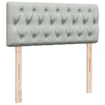 vidaXL Sommier à lattes de lit et matelas gris clair 120x190cm velours