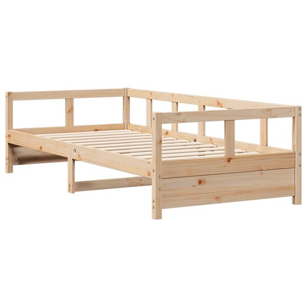 vidaXL Lit de jour naturel 90x190 cm bois de pin massif