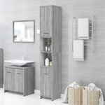 vidaXL Armoire de bain Sonoma gris 30x30x183 5 cm Bois d'ingénierie