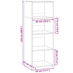 vidaXL Buffet haut sonoma gris 45x41x124 cm bois d'ingénierie