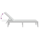 vidaXL Chaise longue blanc 186x60x29 cm PP