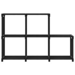 vidaXL Étagère d'affichage 5 cubes Noir 103x30x72 5 cm Tissu