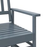 vidaXL Banc balancelle gris 118x70x104 5 cm bois massif de peuplier