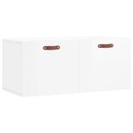 vidaXL Armoire murale blanc brillant 80x36 5x35 cm bois d'ingénierie