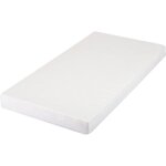 Matelas bébé droit polybambou déhoussable lavable - Blanc - 100 x 50 cm