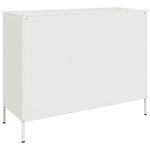 vidaXL Buffet blanc 100 5x39x79 cm acier laminé à froid