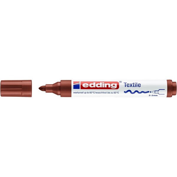 Marqueur pour Textiles 4500 Marron Pointe Moyenne 2-3 mm EDDING