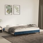 vidaXL Cadre de lit Bleu foncé 180x200 cm Velours