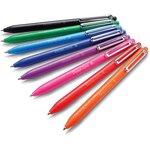 Pochette de 8 stylos bille rétractables izee  bx470 couleurs assorties pentel