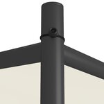 vidaXL Belvédère blanc 4x4 m 180 g/m² tissu et acier