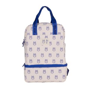 Sac à dos enfant Milan Collection 460 avec compartiment isotherme - Grand compartiment intérieur - 2 poches latérales - Capacité totale 9 5 L - Beige/Bleu