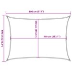 vidaXL Voile d'ombrage 160 g/m² Blanc 6x8 m PEHD