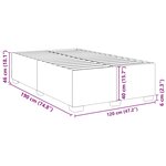 vidaXL Cadre de lit marron foncé 120x190 cm tissu