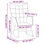 Chaise Relaxante vidaXL en Fabric léger Gris Curly
