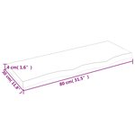 vidaXL Étagère murale 80x30x(2-4) cm bois de chêne massif non traité