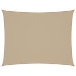 vidaXL Voile de parasol tissu oxford rectangulaire 4x5 m beige