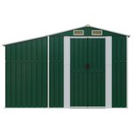 vidaXL Abri de jardin vert 277x93x179 cm acier galvanisé