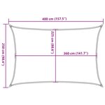 vidaXL Voile d'ombrage 160 g/m² Marron 2 5x4 m PEHD